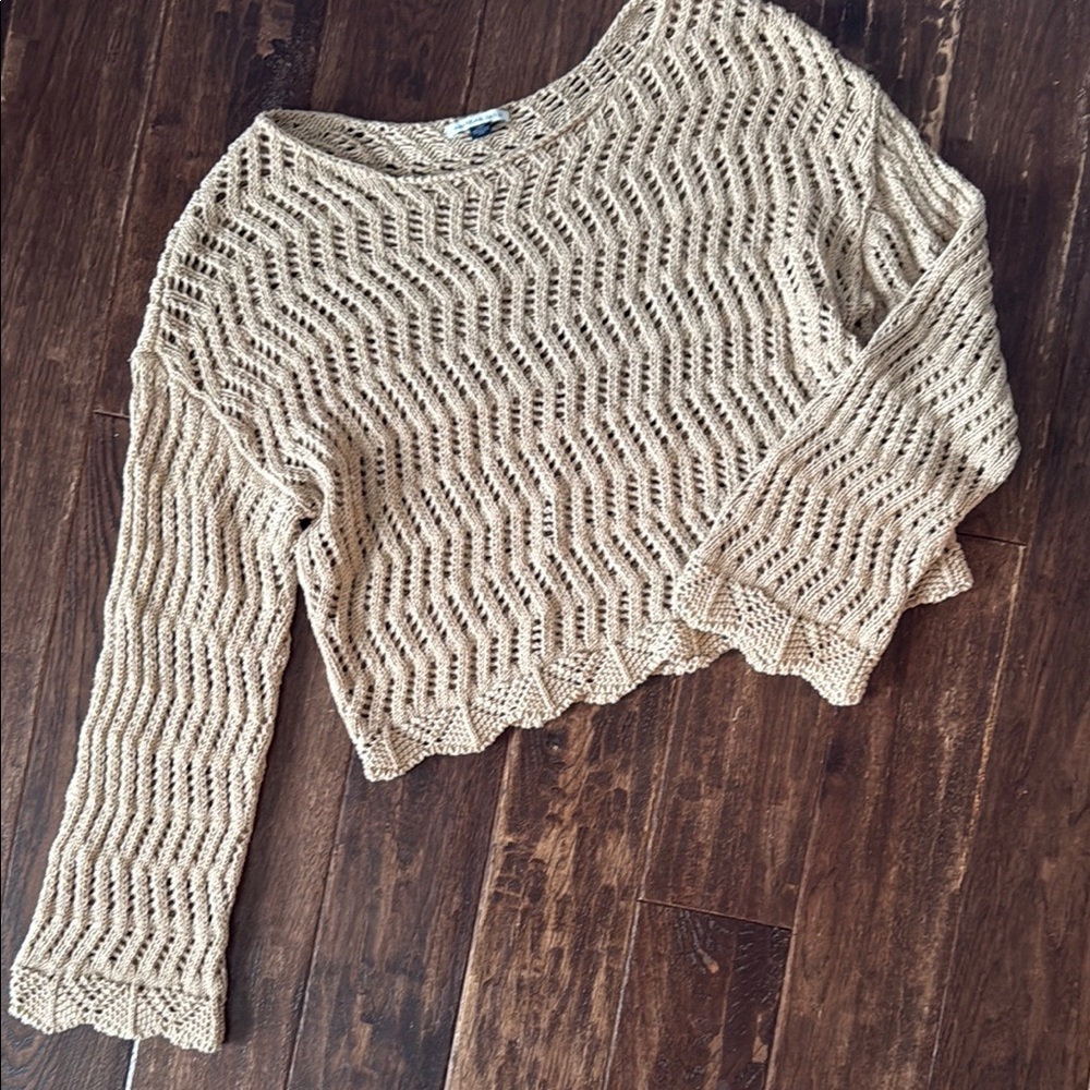 American Eagle Outfitters Tan Knit Sweater